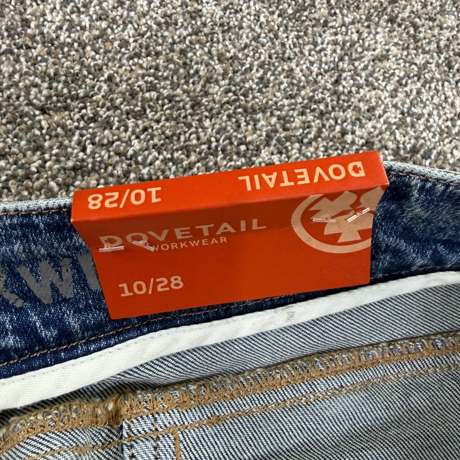 New Dovetail Workwear Day Construct Vintage Denim Utility Pants Womens 10x28 — image 6 of 8
